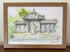 タイ チェンマイ お寺 水彩画 SHO - メルカリ