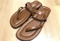 zara フラットサンダル