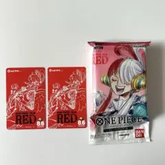 ワンピースフィルムレッド　使用済みムビチケ2枚　入場特典ワンピースカード