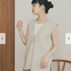 フォークアンドスプーン リネンノースリーブプルオーバーのサムネイル