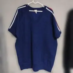 80sタルテックス　TULTEX ヴィンテージ　Vネック 半袖トレーナー XL