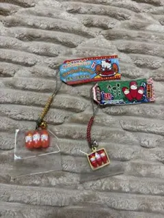 ご当地ハローキティ 福岡 博多 辛子明太　福岡 博多明太子 根付けストラップ