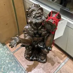 木製 笑顔の布袋様 彫刻 約170cm - メルカリ
