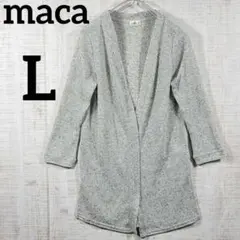 maca【L】ロングカーディガン シアー シースルー カーディガン 薄手 羽織り