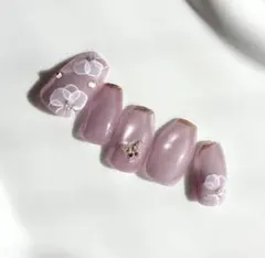 サイズオーダー！カラー選択！マグネット×花柄ネイルチップ