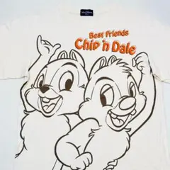 【チップとデール】ディズニー Tシャツ Lサイズ ライトベージュ Disney