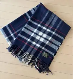 【Glen Prince 】チェック柄ストール （100%ラムウール）