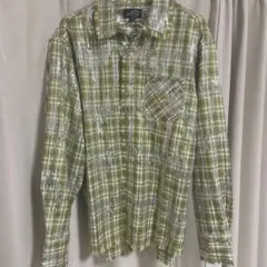 今週中まで最安値で販売中 AFB青のチェック柄 半袖シャツ スパンコール 今週中まで最安値で販売中 AFB青のチェック柄 半袖シャツ スパンコール