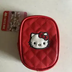 【タイトー限定】 ハローキティ Myハローキティ刺繍キルトポーチ 赤