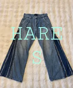 HARE サイドジップデニムパンツ 完売レアカラー