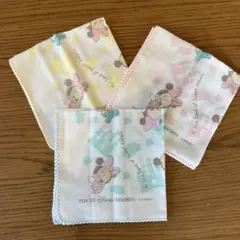 新品 ディズニー ミッキー ミニー ハンカチ 3枚セット