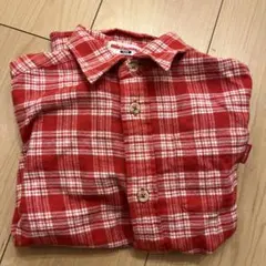 ミキハウス 長袖シャツ 120 レッド チェック