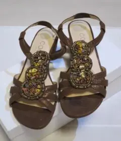 中古美品♡COCA コカ ローヒールサンダル　２３.５cmのサムネイル