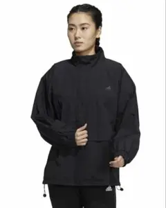 【新品タグ付】アディダス adidasウインドフルジップ ウーブンジャケット 黒