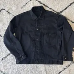 【美品】ユニクロ デニムジャケット 1stモデル ブラック Mサイズ