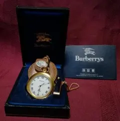 希少　稼動　BURBERRYS　バーバリー　懐中時計　ゴールド　新品電池　E42 1108265559.jpg?1609591497