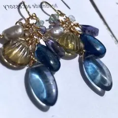 1603 カイヤナイト　ラブラドライトピアス 1603 カイヤナイト ラブラドライトピアス - メルカリ
