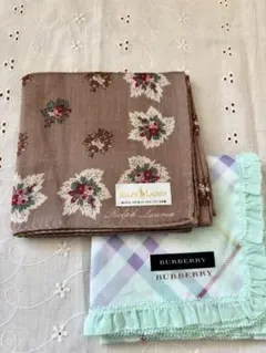 新品未使用　Ralph Lauren & Burberry ハンカチ 2枚セット