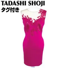 タダシジョージの黒とピンクの花柄、ノースリーブワンピース未使用品。4, 2025年最新】Tadashi Shoji 柄：花柄 ノースリーブの人気アイテム