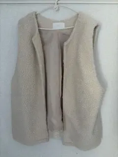 ベージュ ポリエステル ベスト サイズF Chico