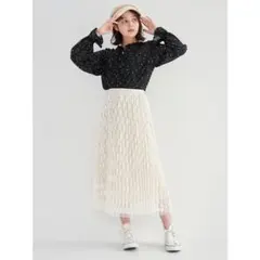 MAJESTIC LEGON レースプリーツスカート　Sサイズのサムネイル