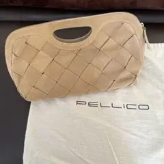 PELLICO ブラウン 編み込みハンドバッグのサムネイル