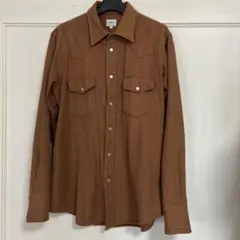 Calvin Klein Jeansチェック柄 ウエスタンシャツ ブラウン