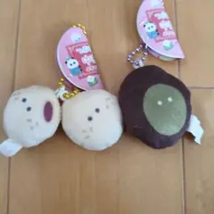新品！つぶらな瞳の中華街　ぷちマスコット　２種類セット　ボールチェーン付き