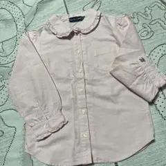 美品♡ラルフローレン♡ピンク フリル付き長袖シャツ♡１１０