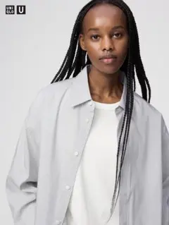 UNIQLO U ストライプシャツ グレー