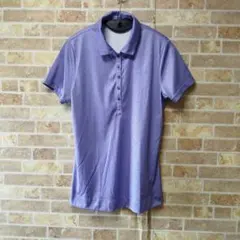 ほぼ未使用 PUMA レディース ゴルフ ポロシャツ ドット柄 パープル L