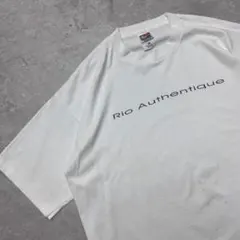 90s カナダ製 Rio Authentique メッセージ Tシャツ XL 白