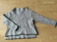 TOMMY HILFIGER グレー ケーブルニット 100