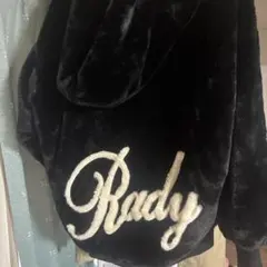 Rady フード付き黒ファーコート Mサイズ