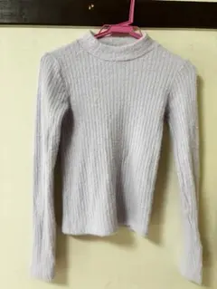 ZARA 薄紫 リブ編み 長袖