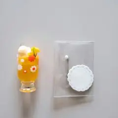 レトログラス ドリンクマスコット オレンジジュース モンスターズインク シール