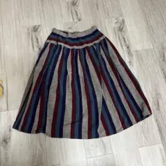 YAMMA 会津木綿タックスカート 青棒縞 75㎝丈 - メルカリ
