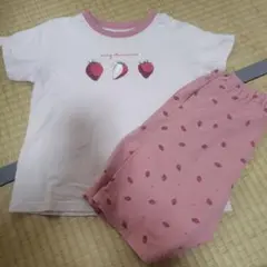 いちご柄　パジャマ サイズ120　半袖