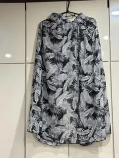 水着 スカート 未使用 ネイビー リーフ柄 ボタニカル