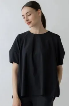 yori ⭐︎ ヘムフレア トリコットカットソー バックリボン 手洗い可能