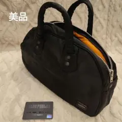 【美品】HEAD PORTER タンカー ミニボストンバッグ 廃盤　ブラック黒