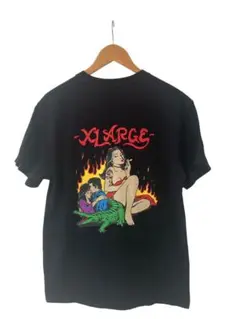 XLARGE イラスト付きTシャツ Sサイズ ブラック