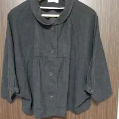 SM2 ドルマン七分袖ジャケット 襟取り外し