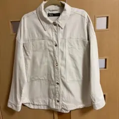 ZARA ザラ　デニムジャケット　ベージュＬサイズ