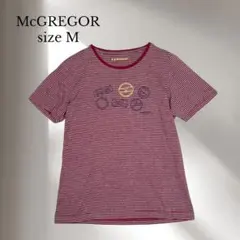 マックレガー Tシャツ【M】ロゴプリント アメカジ ボーダー 半袖 Y2K