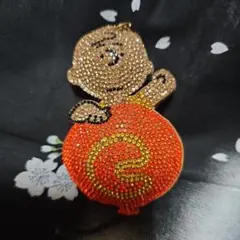 チャーリーブラウン キーホルダー キラキラ ラインストーン