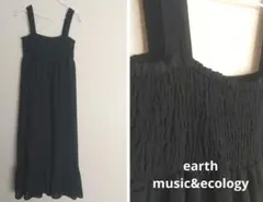 earth music&ecology キャミソールワンピース 黒 フリーサイズ
