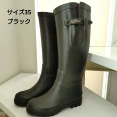 AIGLE エーグル　レインブーツ　ブラック サイズ35　長靴
