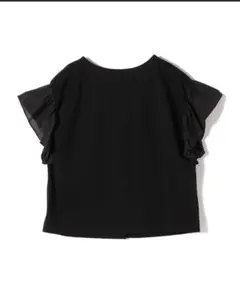 美品】Ballsey シアートリコット シャーリングネックブラウス ブラック 