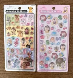 正規品　ディズニー クラッシックとプリンセス　ボンボンドロップシール 2枚
